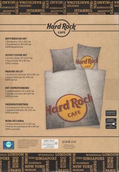 Bettwäsche Hard Rock Cafe - 135 x 200 cm + 80 x 80 cm - 100% Baumwolle